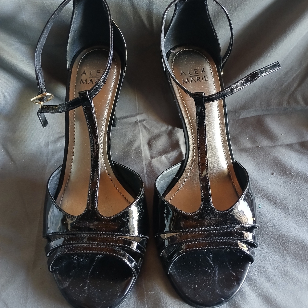 Alex Marie Black Strappy Sandals